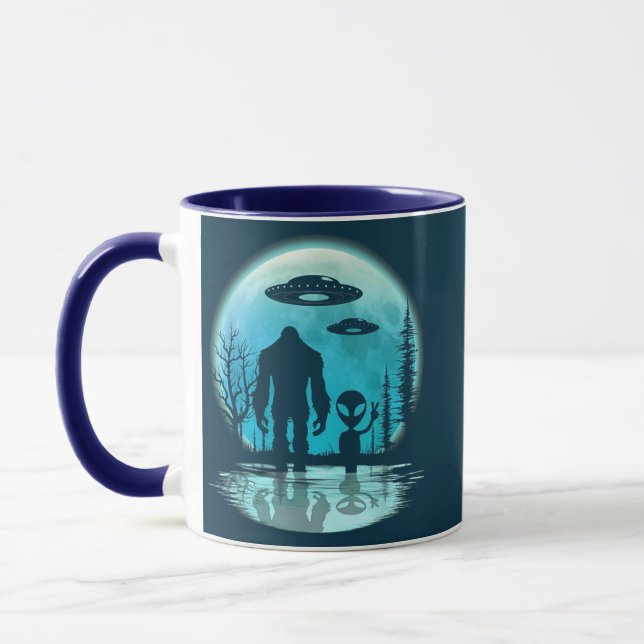 Bigfoot Alien UFO Disclosure Conspiracy Gift Mug (Left)