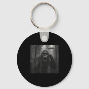 Bigfoot Alien Ufo Selfie Funny Sasquatch Meme Men  Key Ring