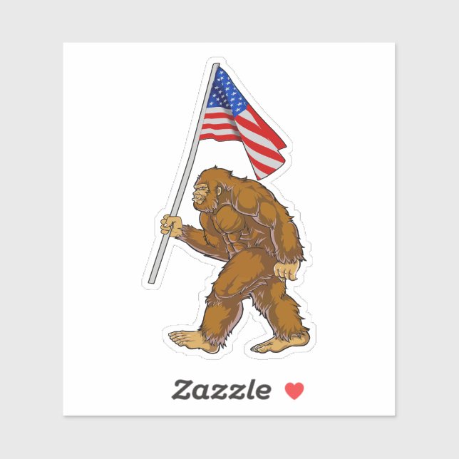 Bigfoot American Flag (Sheet)