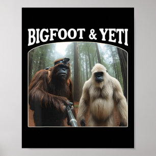 Bigfoot &amp; Yeti Funny Sasquatch Bigfoot Vlogs F Poster