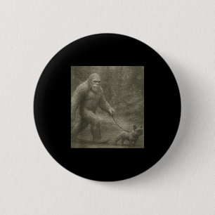 Bigfoot And Alien Sasquatch Selfie 6 Cm Round Badge
