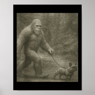 Bigfoot And Alien Sasquatch Selfie Poster
