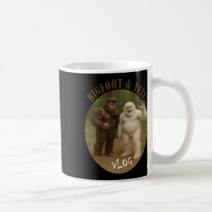 Bigfoot And Friend Vlog Funny Meme Hiking Selfie S Coffee Mug