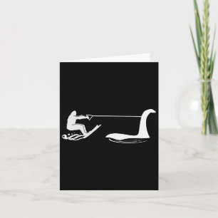 Bigfoot And Lochness Monster Jet Skiing Card