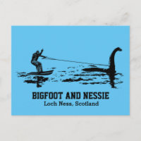 Bigfoot and Nessie Loch Ness Personalised Text