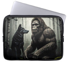 Bigfoot and Wolf 