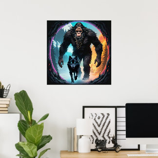 Bigfoot and Wolf Portal Poster