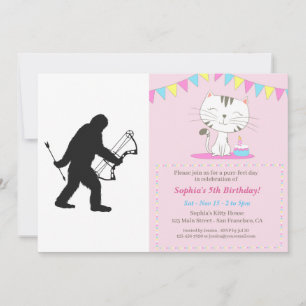 Bigfoot Archer silhouette Invitation