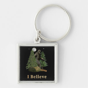 Bigfoot art key ring