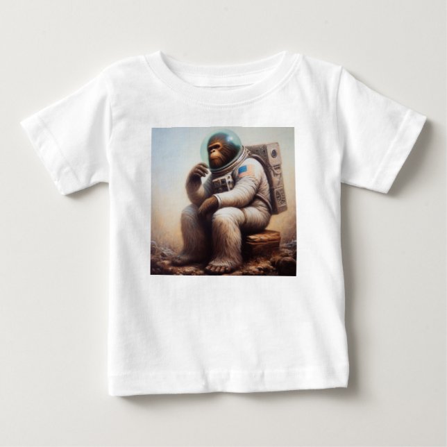 Bigfoot Astronaut Baby T-Shirt (Front)