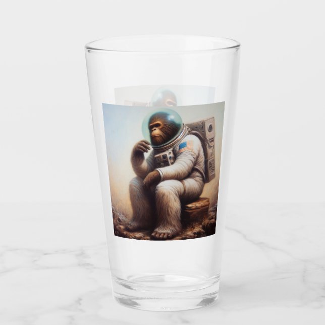 Bigfoot Astronaut Glass (Front)