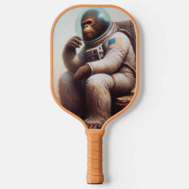 Bigfoot Astronaut Pickleball Paddle (Front)