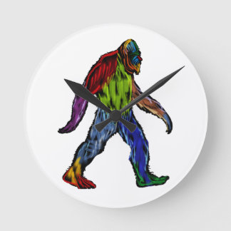 Bigfoot at Large Round Clock