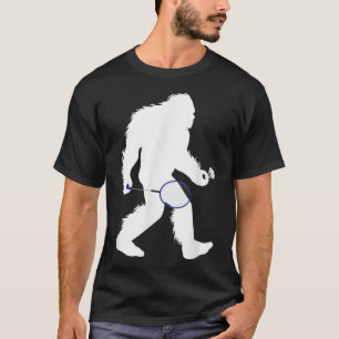 Bigfoot Badminton Player Sasquatch Shuttle T-Shirt