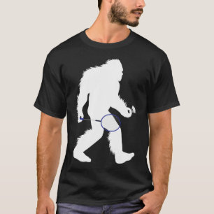 Bigfoot Badminton Player Sasquatch Shuttle  T-Shirt