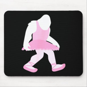 Bigfoot Ballerina Costume Shirt Funny Sasquatch Mouse Pad
