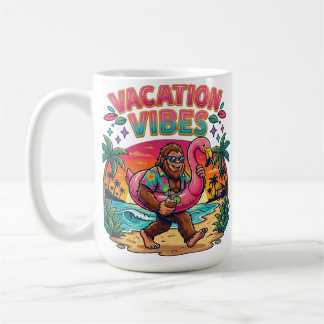 Bigfoot Beach Paradise Vacation Vibes Summer Coffee Mug