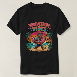 Bigfoot Beach Paradise Vacation Vibes Summer T-Shirt