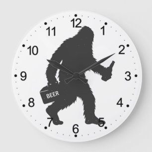 Bigfoot beer silhouette large clock