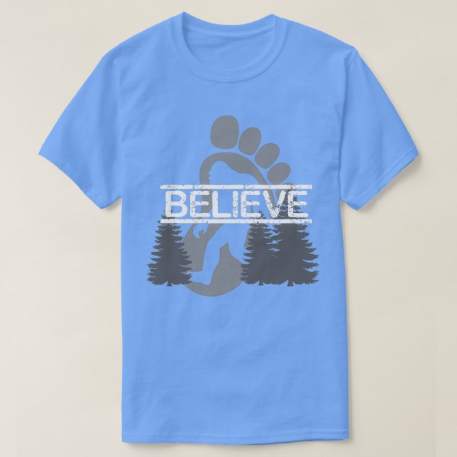 Bigfoot Believe (Black)  T-Shirt (Design Front)