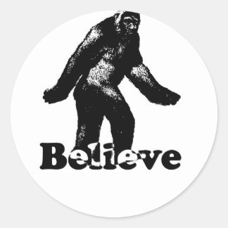 Bigfoot Believe Classic Round Sticker