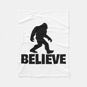 Bigfoot Believe Funny Believe Bigfoot Fleece Blanket