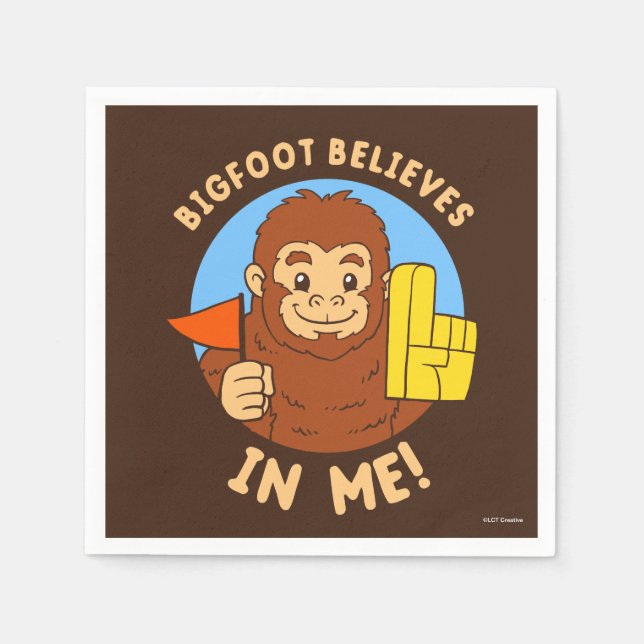 Bigfoot Believes In Me Napkin (Front)