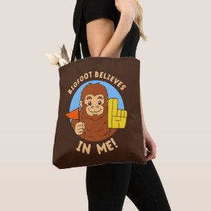 Bigfoot Believes In Me Tote Bag