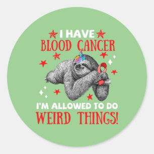 bigfoot blood cancer awareness apparel i allow to  classic round sticker