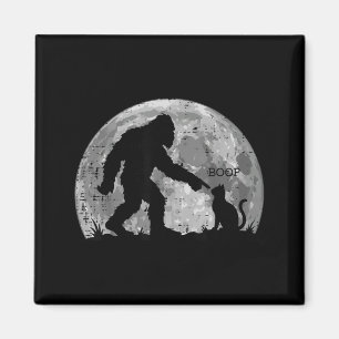 Bigfoot Boop Cat Moon Funny Sasquatch Meme Men Magnet