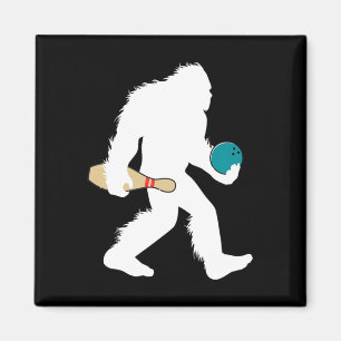 Bigfoot Bowling Funny Sport Lane Sasquatch Bowler Magnet