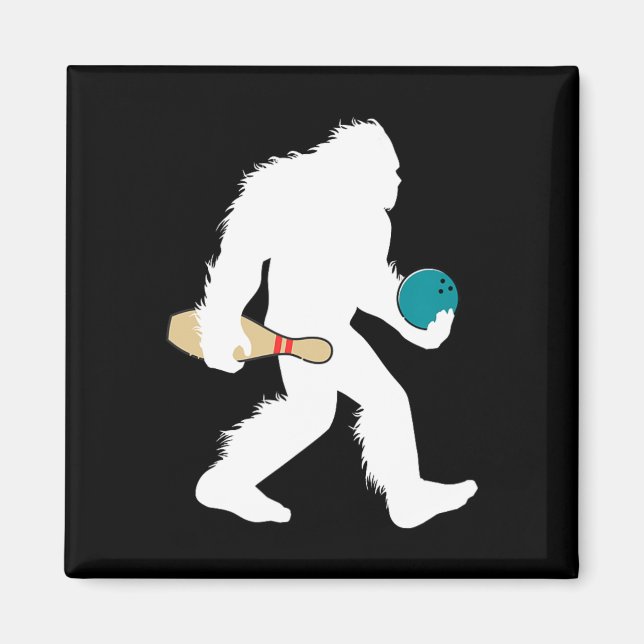 Bigfoot Bowling Funny Sport Lane Sasquatch Bowler  Magnet (Front)