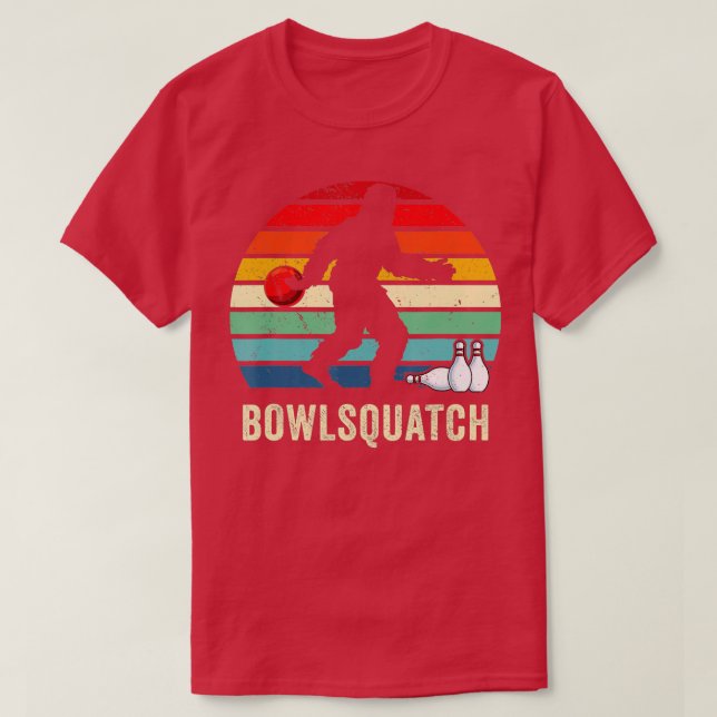 Bigfoot Bowling Gift Sasquatch Gifts Bowler Ball P T-Shirt (Design Front)