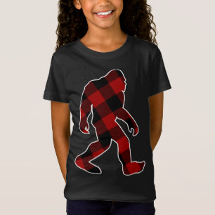 Bigfoot Buffalo Plaid Christmas T-Shirt