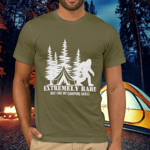 BigFoot Camping Forest Extremely Rare Funny Custom T-Shirt