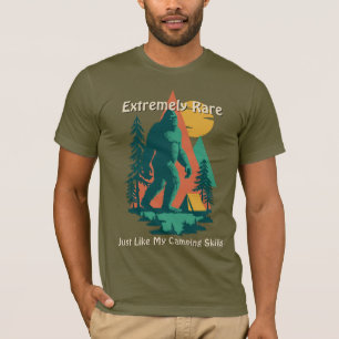 BigFoot Camping Forest Mountains Funny Custom T-Shirt