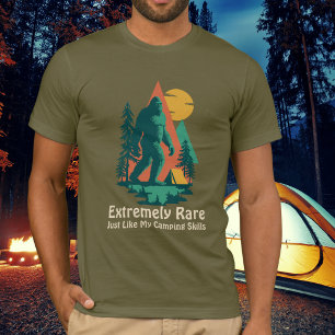 BigFoot Camping Forest Mountains Funny Custom T-Shirt