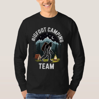 Bigfoot Camping Team Shirt, Funny Sasquatch Campfi T-Shirt