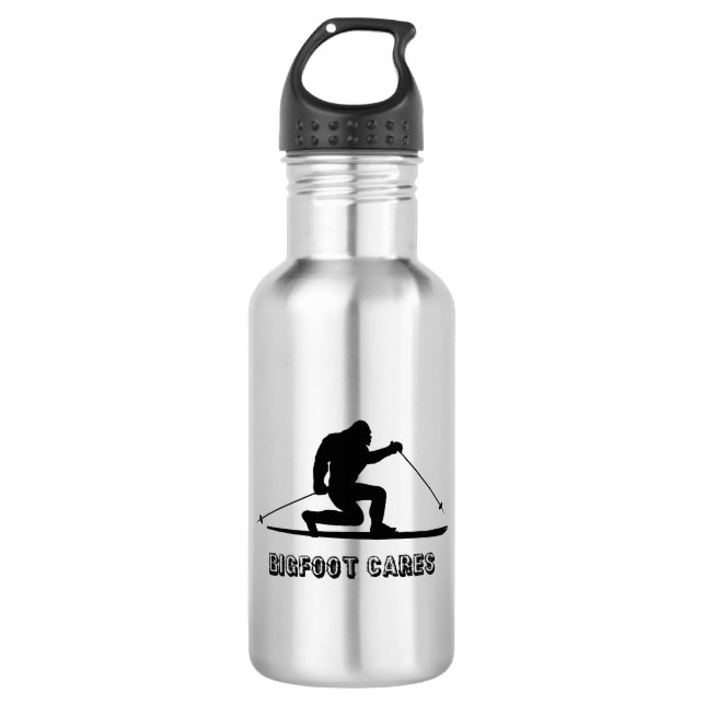 Bigfoot Cares Telemark Skiing 532 Ml Water Bottle (Front)