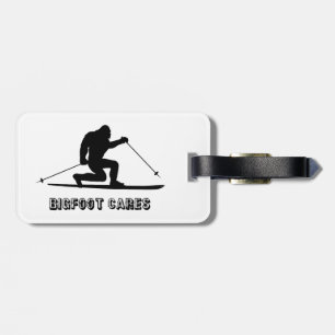 Bigfoot Cares Telemark Skiing Luggage Tag