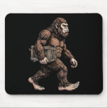 Bigfoot Carrying Chicken Crate Sasquatch Farm Humo Mouse Pad<br><div class="desc">Bigfoot Carrying Chicken Crate Sasquatch Farm Humour</div>