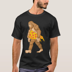 bigfoot Carrying pizza T-Shirt