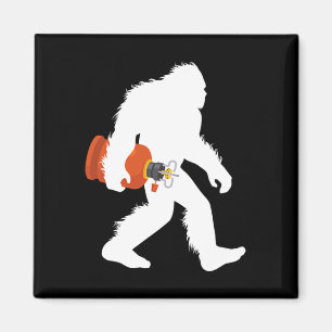 Bigfoot Carrying Propane Tank Sasquatch Bbq Gas Bu Magnet