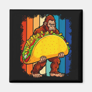 Bigfoot Carrying Taco Funny Cinco De Mayo Boys Men Magnet