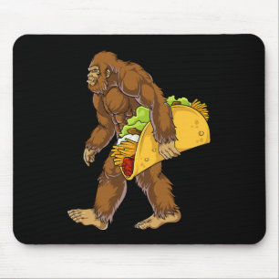 Bigfoot Carrying Taco Funny Cinco De Mayo Boys Men Mouse Pad