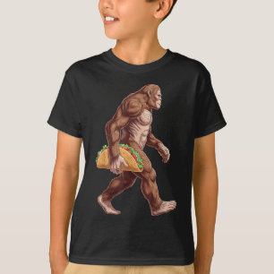 Bigfoot Carrying Taco Funny Cinco De Mayo Boys Men T-Shirt