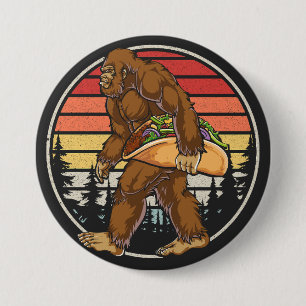 Bigfoot Carrying Taco Round 7.5 Cm Round Badge