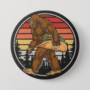 Bigfoot Carrying Taco Round 7.5 Cm Round Badge