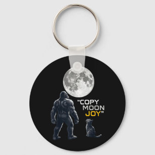 Bigfoot Cat Lover Copy Moon Joy Cryptid Funny Key Ring