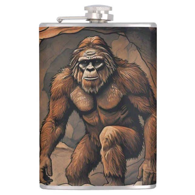 Bigfoot Cave Hip Flask (Front)